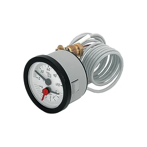 Eingebautes Thermomanometer ø 52 mit Kappe.1.5mt Skala 120°c-6bar att.1/4 