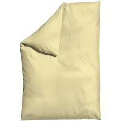 Schlafgut Bettdeckenbezug Gelb 135-140x200 cm - Bettwäsche in Gelb, Oeko-Tex® zertifiziert, pflegeleicht und atmungsaktiv für einen erholsamen Schlaf. Ideal für Allergiker!