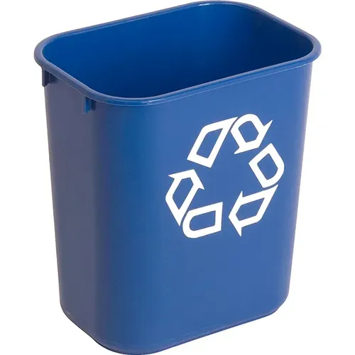 Rubbermaid Commercial Products 3.4gal Recycling Container - blauer Kunststoff, leicht und ideal für Innen- und Außenbereiche