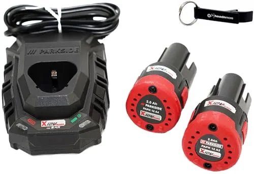 Parkside 12V Akkuset mit 2x 2Ah Akku und Ladegerät