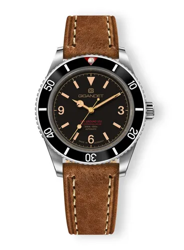 Gigandet Herren-Automatikuhr Sea Ground 100 Vintage - Made in Germany - Armbanduhren für Herren: Hochwertige Taucheruhr mit Saphirglas, 100m wasserdicht und Swiss Super-LumiNova für beste Sichtbarkeit im Dunkeln.