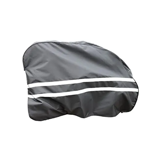 PFIFF 014043 Schutzhülle für die Anhängerdeichsel, Wasserabweisende Universal Abdeckung mit Reflektionsstreifen, Schwarz