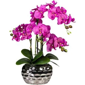 Kunstpflanze Phalenopsis (Orchidee) violett mit Ovalvas von CREATIV green