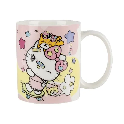 Konix Hello Kitty Mug - Keramikbecher - 320 ml - Skateboard-Motiv