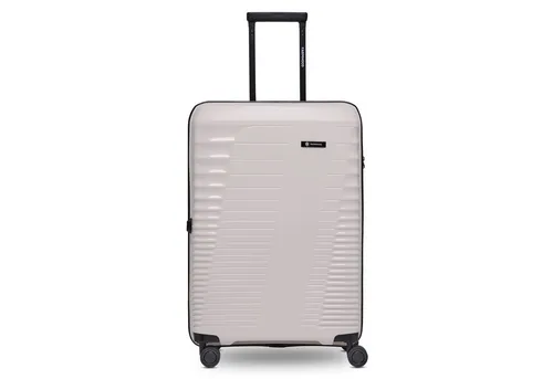 Farmhood Eco Edition Trolley 67 cm - Beige - Nachhaltiger 4-Rollen Koffer mit Dehnfalte für maximales Packvolumen, ideal für Reisen und umweltbewusste Reisende.