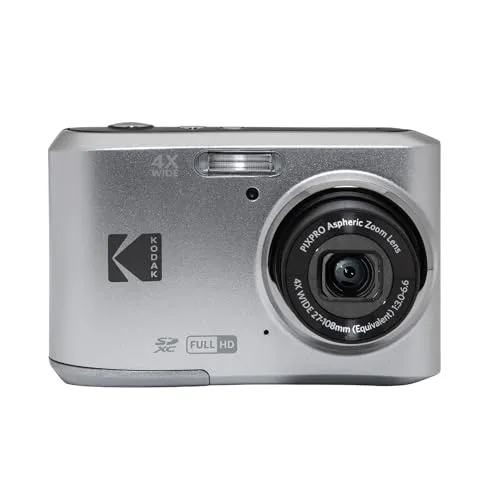 Kodak Pixpro FZ45 Kompaktkamera, 16 MP, 4-facher Zoom, silberfarben