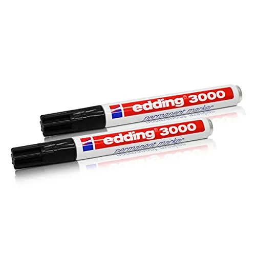 edding 2X 3000 Permanent Marker schwarz 1.5-3 mm von edding