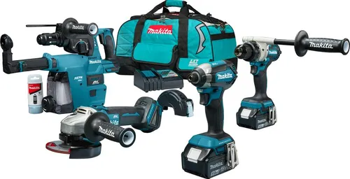 18-V-Lxt-Kombiset Dga504+Ddf492+Dtd153+Dhr243 2*5,0 Ah – M Dlx4194Tx1
