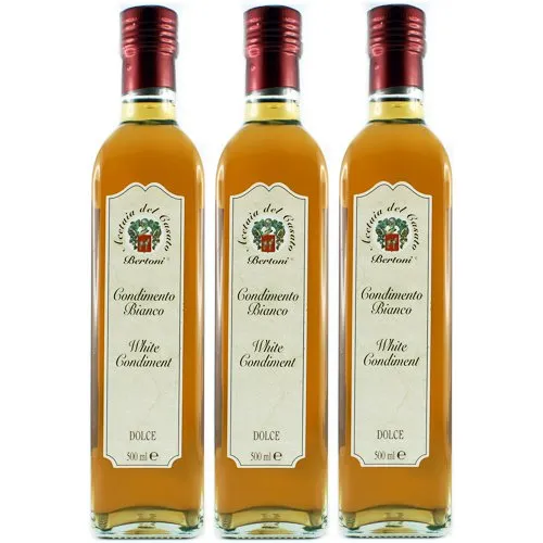 Bertoni Condimento Bianco Dolce Balsamicoessig süss weiss 3x500 ml