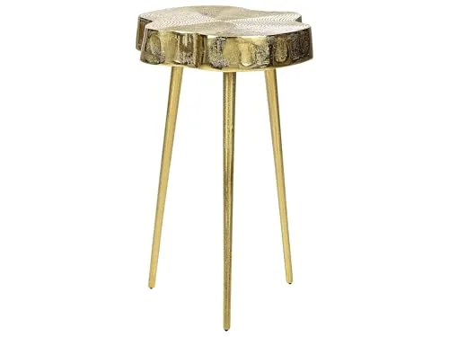 Beliani Beistelltisch Gold