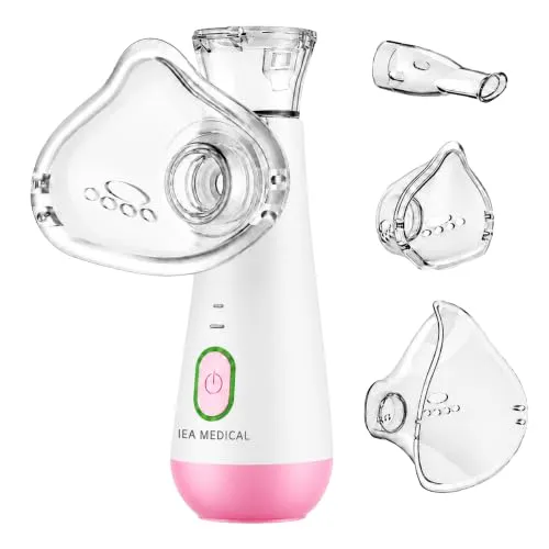 IEA Medical Inhalationsgerät in pink – Tragbarer Vernebler
