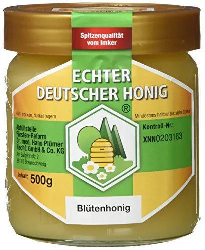 Echter Deutscher Blütenhonig 500 g von Bihophar - Brotaufstriche: Hochwertiger, natürlicher Blütenhonig aus Deutschland, ideal zum Verfeinern von Speisen und für die Gesundheit.
