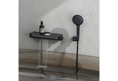 doporro Wannenarmatur Badewannenarmatur mit Handbrause Armatur mit Dusche Duschsystem8