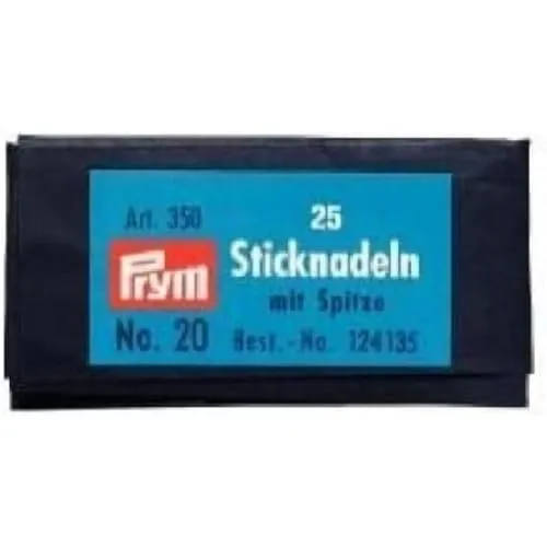 Prym 124135 Sticknadeln mit Sp. ST 20 1,00 x 43 mm silberfarbig, silber