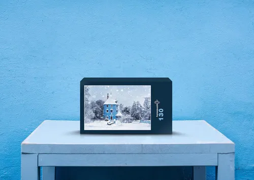 hansepuzzle 50532 - Winter Puzzle, 130 Teile, Natur, 28,7 x 20,0cm mit hochwertiger Aufbewahrung, Kartonbox und wiederverschließbarem Beutel