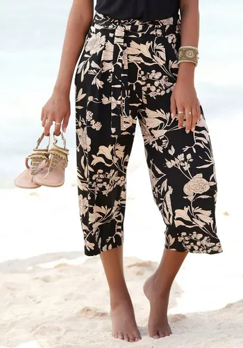 LASCANA Culotte mit Blumendruck und Bindegürtel
