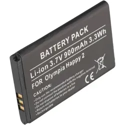 Ersatzakku für Olympia Happy 2, Li-ion, 3,7V, 900mAh, 3,3Wh