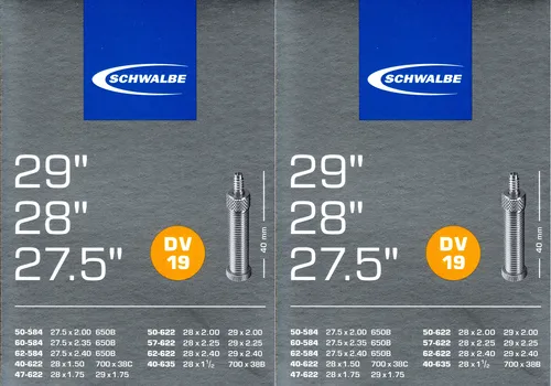 2x Schwalbe DV 19 Schlauch 29 Zoll 28 Zoll 27.5x2.00-2.40  28(29)x1.50-2.40