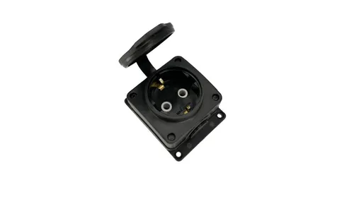 Listwa, gniazdo gumowe pojedyncze Schuko IP54 czarne HOROZ HOROZ E 8699490918319