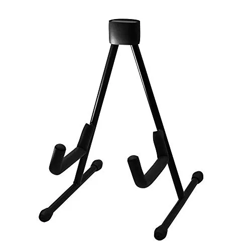 Rayzm Ukulele Ständer, A-Frame Tragbares Kleines Metallstativ für kleine Standardinstrumente (Sopran/Konzert/Tenor Ukulele & Mandoline), flach zusammenklappbar für Transport und Lagerung