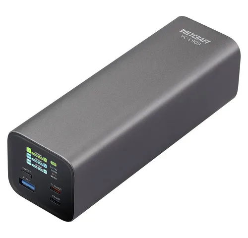VOLTCRAFT VC-C909 Powerbank 27000 mAh - Powerbank mit 27000 mAh, ideal für Camping und Reisen. Leistungsstarker Li-Ion Akku mit USB PD 3.1 für schnelles Laden und integrierter Statusanzeige.