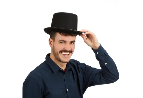 relaxdays Zylinderhut Set in schwarz von Relaxdays