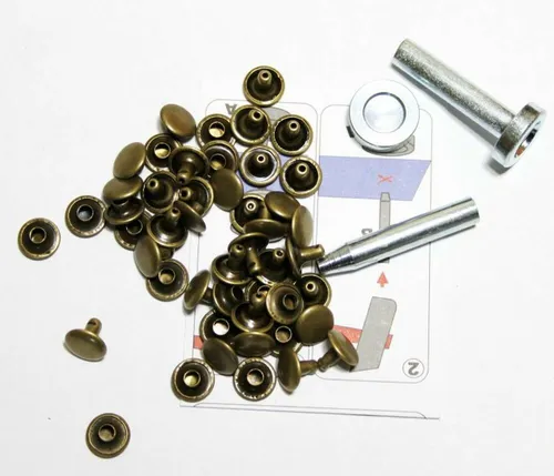 Produktbild  24 Nieten 9mm altmessing rostfrei  inkl. Werkzeug für Jeans  Basteln... 503103