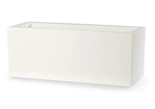Teraplast Schio Kasten 60 cm Blumenkübel, Weiß - Garten-Zubehör, 100 % recycelbar und ideal für umweltbewusste Gartenliebhaber. Erhältlich in verschiedenen Größen mit elegantem, mattem Finish.