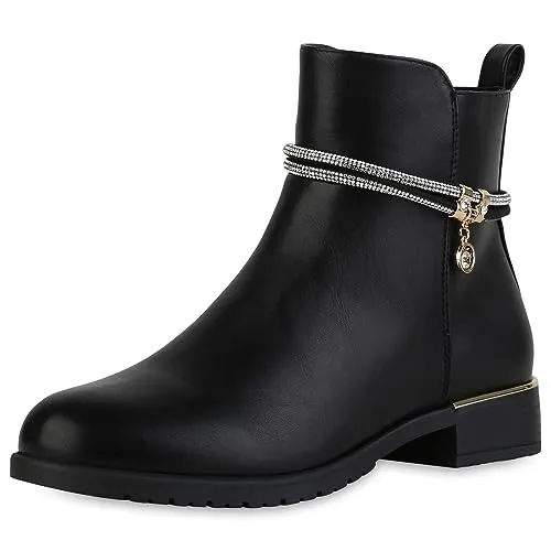 VAN HILL Damen Klassische Stiefeletten mit Blockabsatz von Van Hill