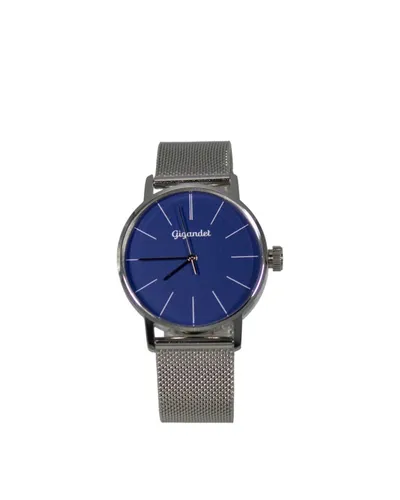 Gigandet Quarzuhr Armbanduhr Damen Quarz Edelstahl Silber Blau G43-029