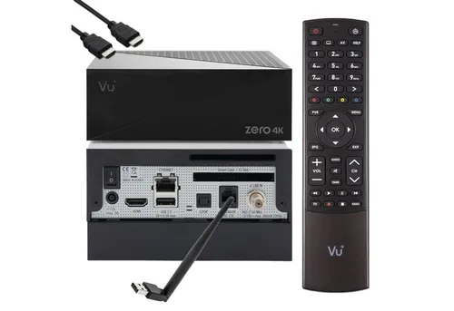 VU+ Zero 4K 1x DVB-S2X Multistream UHD Receiver + 1TB HDD + 150 MBits Wifi SAT-Receiver
