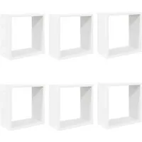 vidaXL 6er Set Würfelregale Weiß 30x15x30 cm - Praktisches Wand-Würfelregal-Set, ideal für Wohnzimmer, Küche oder Schlafzimmer. Robuste und leicht zu reinigende Regale verwandeln leere Wände in stilvolle Akzente.