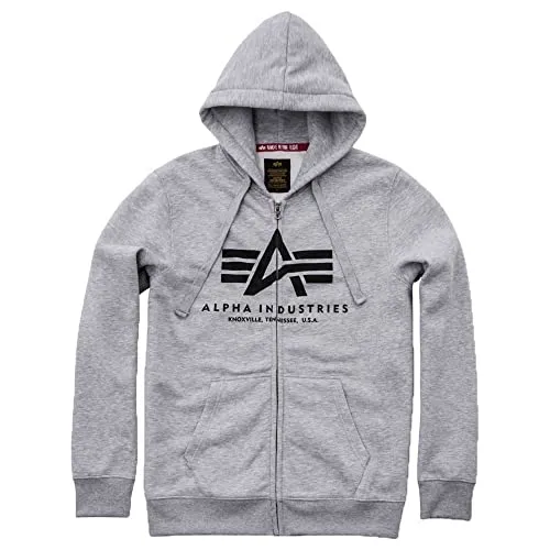 Alpha Industries Basic Zip Hoody für Herren in grau von Alpha Industries