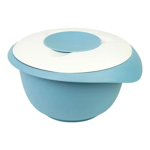 SCHÜSSEL RÜHRSCHÜSSEL MIT ZWEIGETEILTEM DECKEL 2500 ML BLAU VON WESTMARK NEU