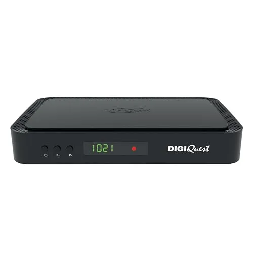 Digiquest Tivùsat Q90 On Demand 4K, Doppeltuner, DVB-T2, DVB-S2, PVR-Videorekorder, Schwarz, inkl. Tivusat 4K Karte