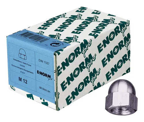 Produktbild E-NORMpro Hutmutter DIN 1587 6 galvanisch verzinkt M6 - 100 Stück