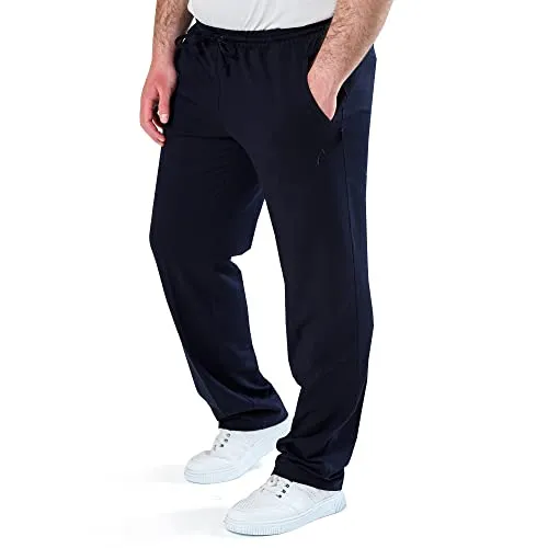 Authentic Klein Klassische gerade geschnittene Herren Jogginghose für Sport- und Freizeit aus Baumwollmischgewebe in Kurz, Lang und Übergrößen,Marine,33