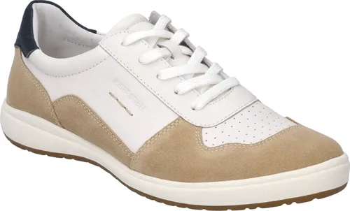 JOSEF SEIBEL Caren 49 Sneaker für Damen in Weiß - Bequeme Sneaker aus strapazierfähigem Leder mit praktischer Schnürung und herausnehmbarer Sohle für individuelle Einlagen. Ideal für langes Gehen und Stehen.