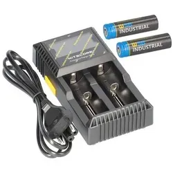 Nitecore D2 Ladegerät Set mit 2x 14500 AA Solar Akku LiFePO4 - Taschenlampen Set mit Nitecore D2 Ladegerät und 2x 14500 AA Solar Akku LiFePO4, ideal für Solarbetrieb, bietet hohe Sicherheit und exzellente Leistung unter extremen Bedingungen.