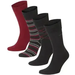 BOSS 4P Gift Set CC Socks Grau/Rot Gr 40/46 Herren von BOSS