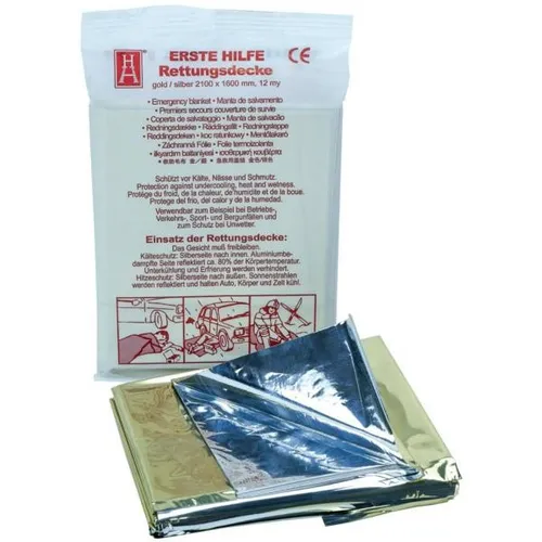 FIRST AID ONLY Erste-Hilfe Rettungsdecke gold/silber, 12 my, Maße: 2100 x 160...