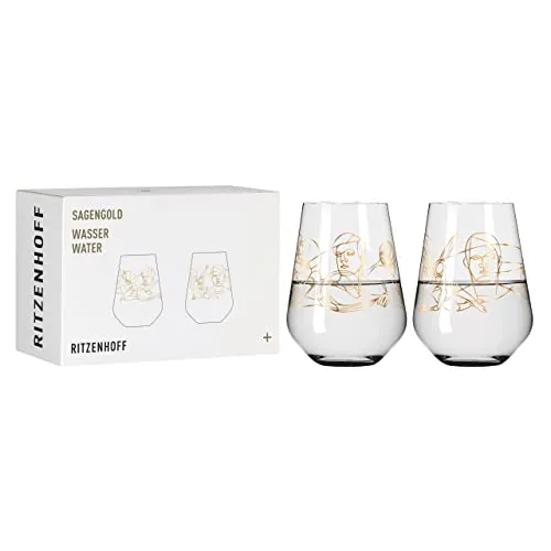 RITZENHOFF 3421001 Wasserglas 500 ml in gold von Ritzenhoff & Breker