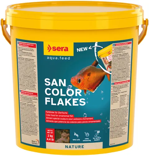sera San Nature Farbenpracht + Wachstum  10 Liter / 2 kg Eimer Farbfutter 32288