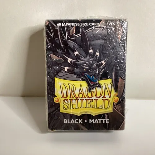 Dragon Shield Sammelkarte Japanese Size Matte Sleeves (60) - Schwarze Kartenhüllen für optimalen Schutz, ideal für Sammler und Turnierspieler