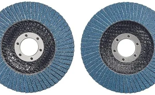 Original Einhell 2-tlg. Fächerscheiben-Set (Winkelschleifer-Zubehör, Korn P40 und P80, Ø 115 x 22,23 mm, Schleifmop, Lamellenscheiben für Metall und Stahl)