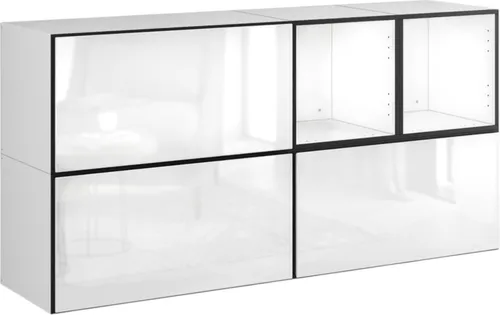 Sideboard VARIANTO 1 Schrank Set 5 tlg. – Modernes Design in Weiß Hochglanz
