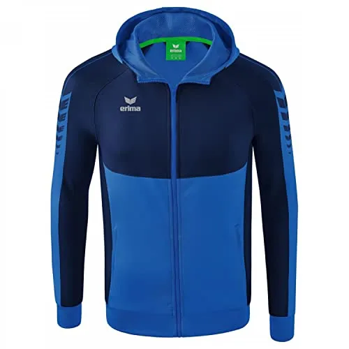 Erima Trainingsjacke Six Wings mit Kapuze - Weich und Bequem für Herren - Badmintonbekleidung Herren, gefertigt aus robustem Baumwollmix für Komfort und Funktionalität, ideal für sportliche Herausforderungen.