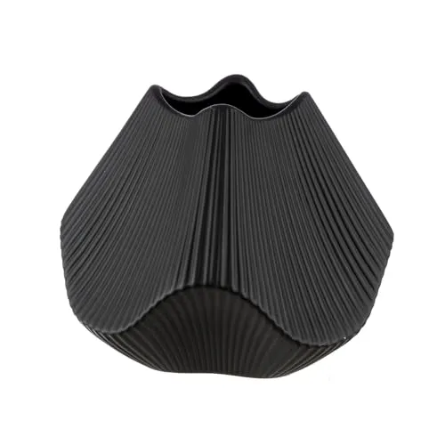 GILDE Dekovase LAMELLEN in schwarz von GILDE