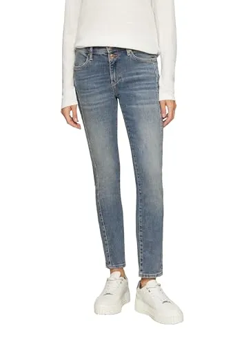 s.Oliver Damen Jeans Hose Betsy Slim Fit, Blau, 36W/30L - Damen-Hosen mit Slim Fit Passform und Teilungsnaht, ideal für einen modernen Look und hohen Tragekomfort.