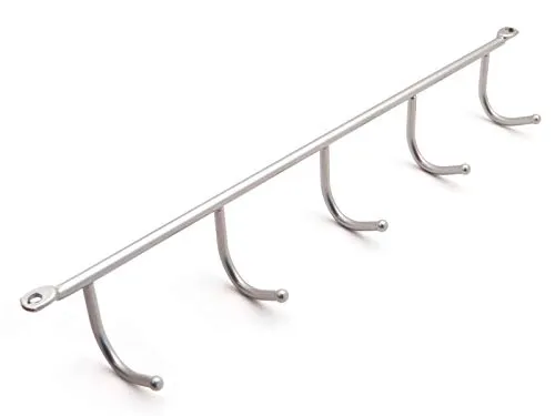 SO-TECH® Hakenleiste Chrom matt 350 x 43 x 49 mm Unterbauhaken Haken